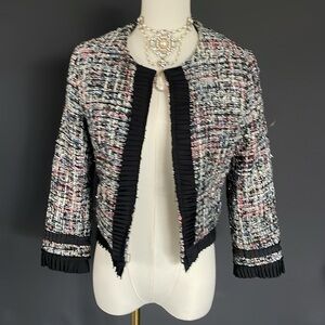 tweed cropped jacket in the Chanel style